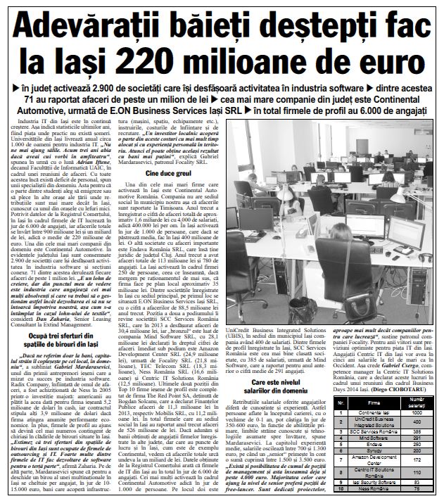 articol Ziarul de Iasi 11.11.2014